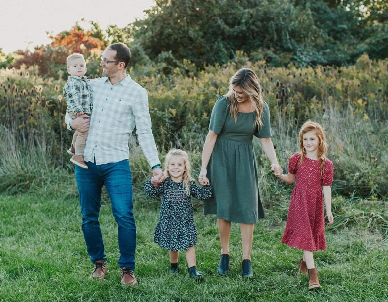 Dan Zecher with his family outdoors